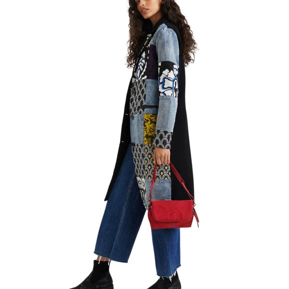 Vintage Styled Denim Mixed Media Coat - Picture 6 of 8